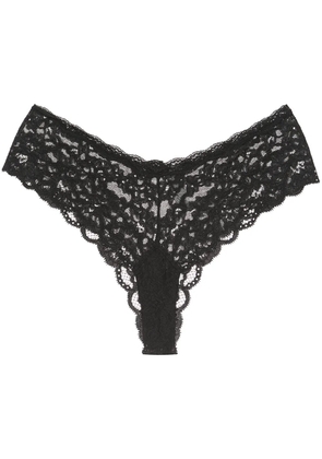 Fleur Du Mal Charlotte lace cheekini - Black