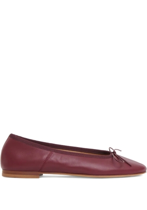 Mansur Gavriel Dance lambskin bow ballerina flats - Red