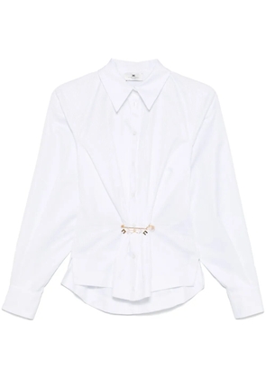 Elisabetta Franchi striped poplin shirt - White