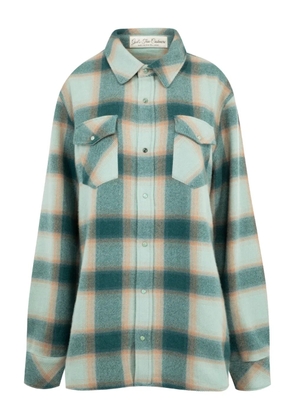GOD'S TRUE CASHMERE Shadow plaid shirt - Green