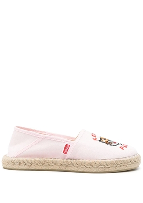 Kenzo Lucky Tiger-embroidered espadrilles - Pink