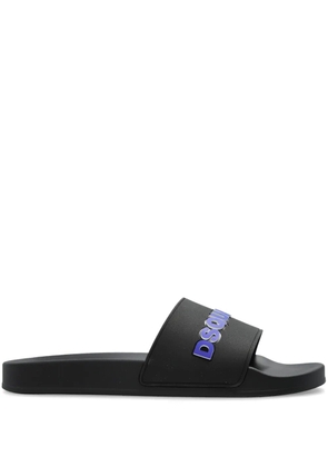 DSQUARED2 logo pool slides - Black