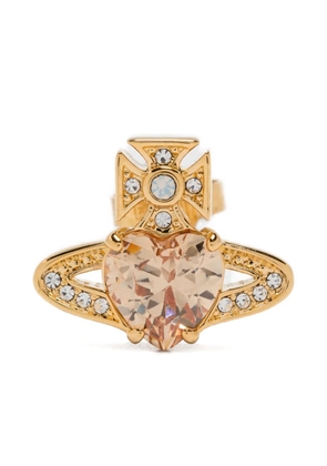 Vivienne Westwood heart orb earrings - Gold