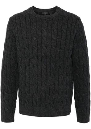 Theory cable knit mock neck sweater - Grey
