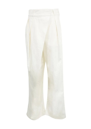 LOEWE wrap pleated jeans - White
