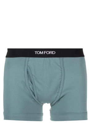TOM FORD logo-waistband detail boxers - Green