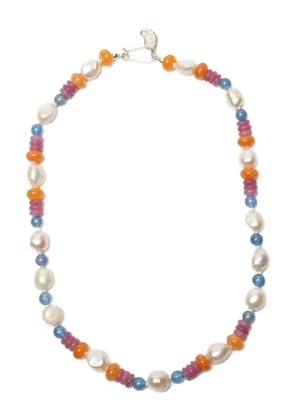 Gohar World pearl-embellished necklace - Silver