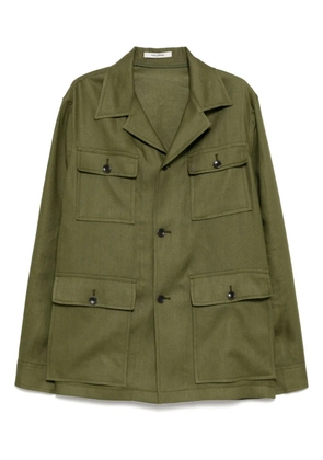 Tagliatore linen shirt jacket - Green