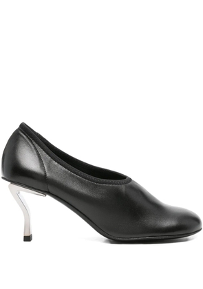 Nicole Saldaña sculpted-heel leather pumps - Black