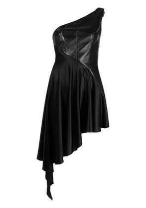 Materiel one-shoulder faux-leather dress - Black
