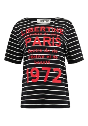 Libertine 1972 Paris striped T-shirt - Black