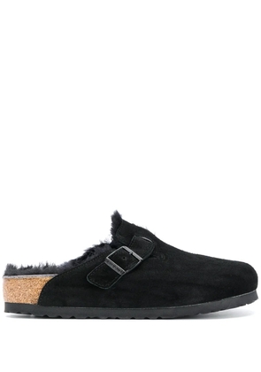 Birkenstock shearling lined slippers - Black