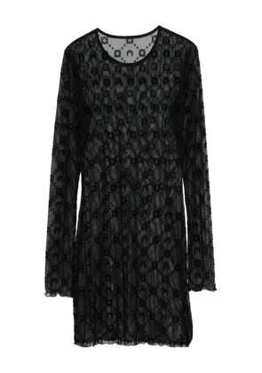 Marine Serre moon-embellished mesh dress - Black