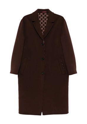 Gucci button-fastening coat - Brown