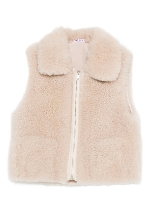 Liska shearling zip-up gilet - Neutrals