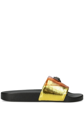 Kurt Geiger London Meena Eagle open-toe slides - Gold