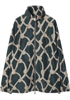 Burberry knot-print bomber jacket - Blue