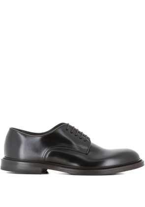 Green George leather derby shoes - Brown