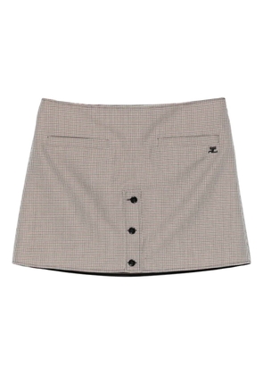 Courrèges button paid skirt - Neutrals