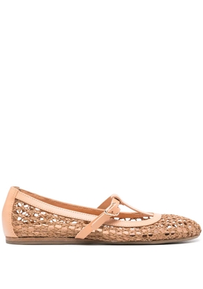 Ancient Greek Sandals Aerati raffia ballerinas - Brown