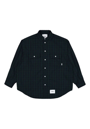 WTAPS pocket-detail plaid shirt - Green