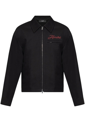 AMIRI logo-embroidered jacket - Black