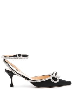 MACH & MACH 65mm crystal-embellished pumps - Black