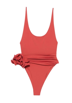 Magda Butrym floral-appliqué swimsuit - Red