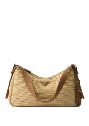 Prada Aimée leather shoulder bag - Neutrals