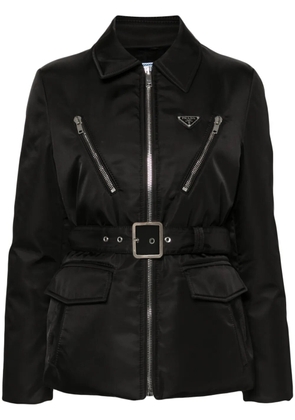 Prada triangle-logo padded jacket - Black