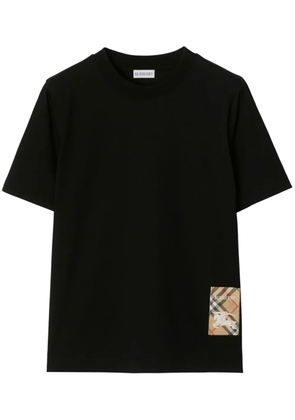 Burberry check-patch T-shirt - Black