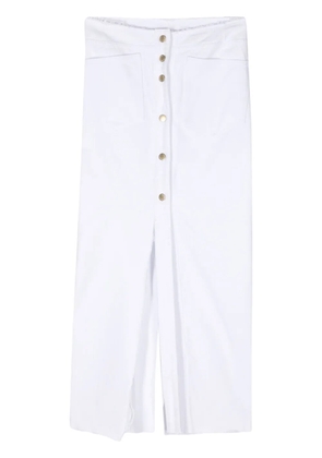 LITKOVSKA Elise denim maxi skirt - White