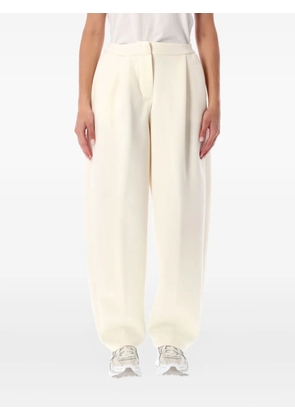 Nike pleated embroidered track pants - White