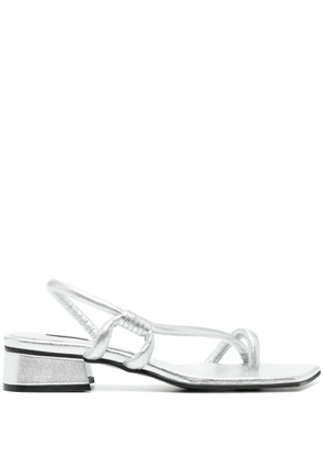 Reike Nen Noodle 40mm leather sandals - Silver