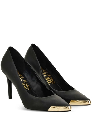 Versace Jeans Couture 85MM metallic-toe pumps - Black