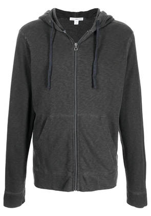 James Perse zipped-up fleece hoodie - Grey