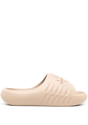 DSQUARED2 logo-embossed flatform slides - Neutrals