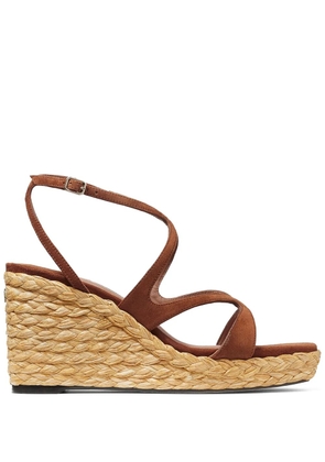 Jimmy Choo Ayla 85mm wedge sandals - Brown