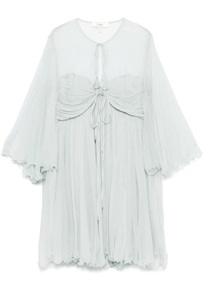 Chloé pleated silk mini dress - Green