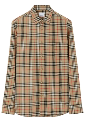 Burberry Vintage Check-pattern cotton shirt - Neutrals