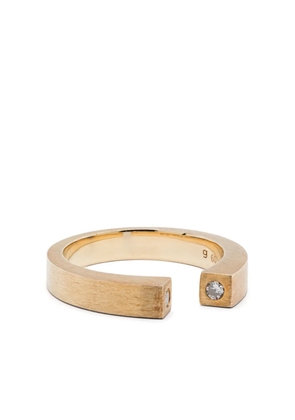 Tom Wood 9K yellow gold Split diamond ring