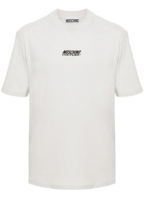 Moschino logo-print cotton T-shirt - Grey