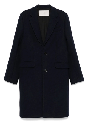 AMI Paris wool single-breasted coat - Blue