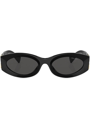 Miu Miu Eyewear Glimpse oval-frame sunglasses - Black