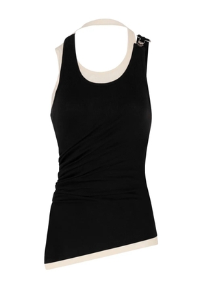 Jean Paul Gaultier layered cotton tank top - Black