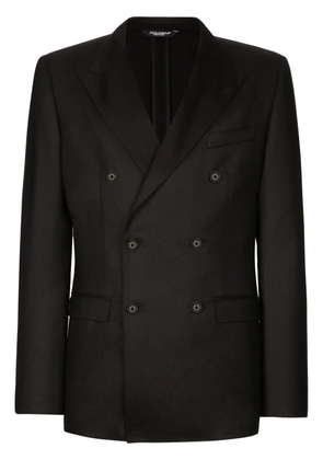 Dolce & Gabbana double-breasted virgin-wool blazer - Black