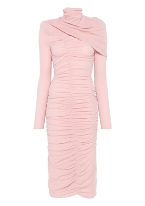 Magda Butrym draped high-neck midi dress - Pink