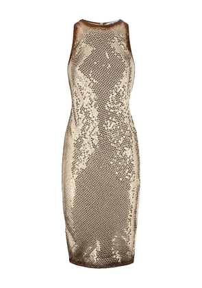 The Attico sequin-embellished mini dress - Gold