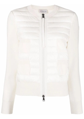Moncler quilted zipped cardigan - White
