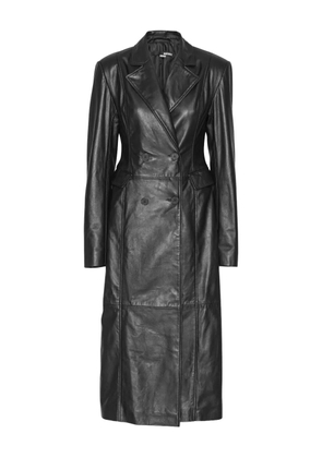 ROTATE BIRGER CHRISTENSEN double-breasted leather coat - Black